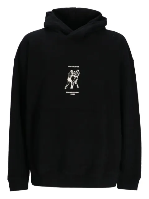 HUGO boxing-print hoodie Black 50542399