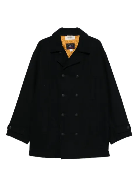 A.N.G.E.L.O. Vintage Cult 1980s buttoned double-breasted coat Blue AN480ZT