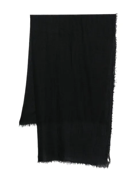 Rick Owens frayed-edge scarf Black RP02E4460SCAR