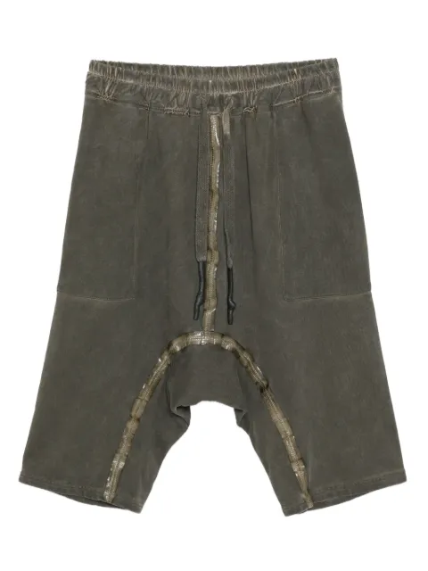 69 elasticated-waistband drop-crotch shorts Green LCSRTBNDMOLH23KHAKI