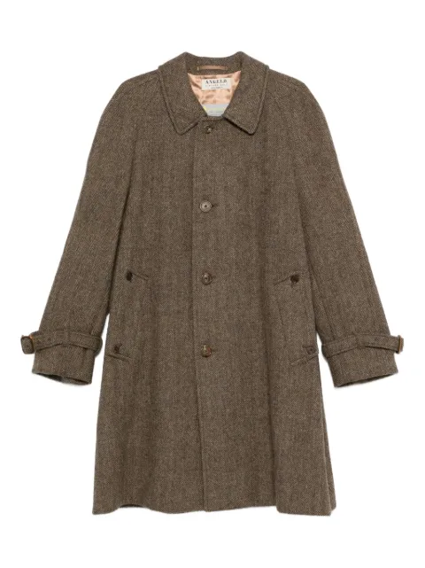 A.N.G.E.L.O. Vintage Cult 1990s herringbone coat Brown AN600ZQ