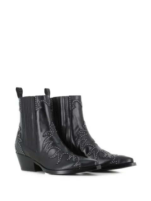 Sartore 50mm studded leather boots Black 25ISR3604AP