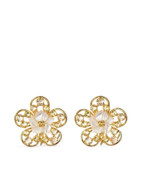 Bounkit Jewelry flower earrings Gold ECFL116P