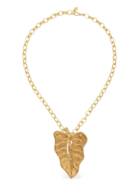 Sylvia Toledano Botanica leaf-shaped pendant chain necklace Gold P205
