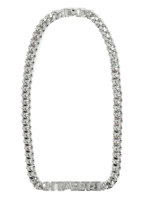 BREATH cuban-link crystal-embellished necklace Silver BR25SSAC8010