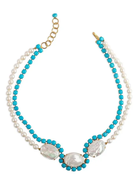 Bounkit Jewelry pearl-detailing necklace Gold CH3STN13MT
