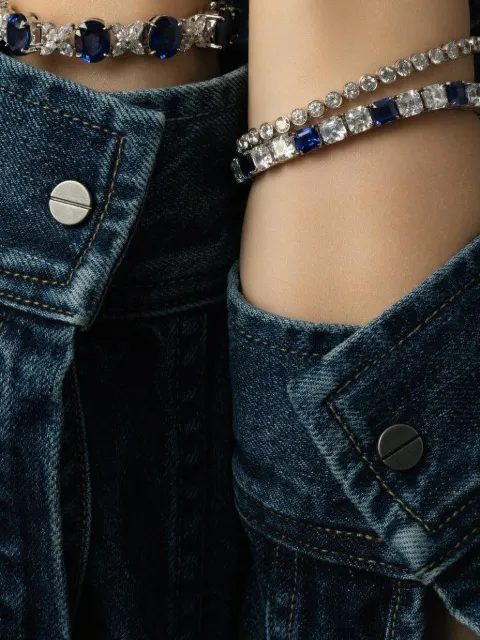 Fantasia by Deserio sapphire tennis bracelet Silver BF988