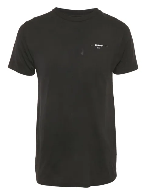 Off-White Pre-Owned logo-detail cotton T-shirt Black 1179140