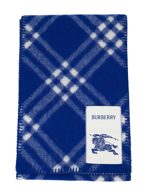 Burberry Check wool scarf Blue 8114302