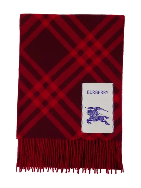 Burberry check cashmere scarf Red 8116876