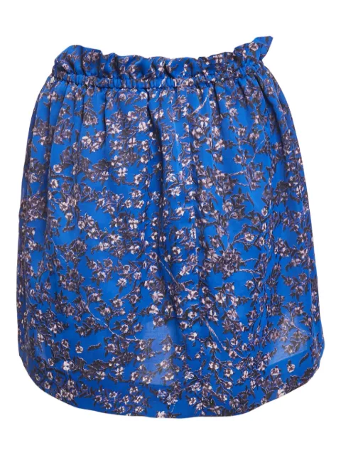 See by Chloé floral-print ruffled skirt Blue 1183561