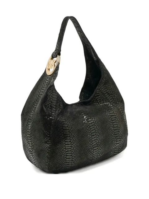 Michael Michael Kors 2000s snakeskin-effect shoulder bag Black 1182196