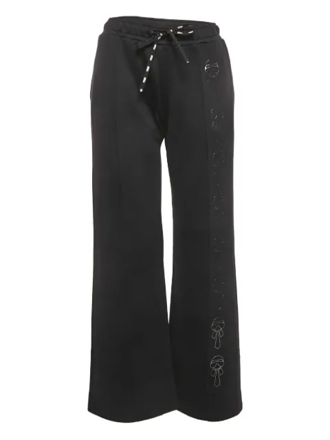 Fendi Pre-Owned illustration-print jersey trousers Black 1185643