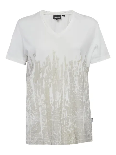 Just Cavalli Vintage 2012 scale-print V-neck T-shirt White 1169918