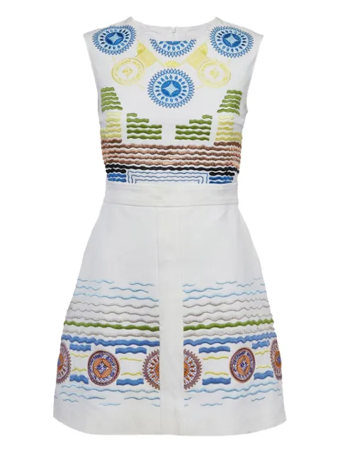 Peter Pilotto 2010s embroidered sleeveless dress White 1168183