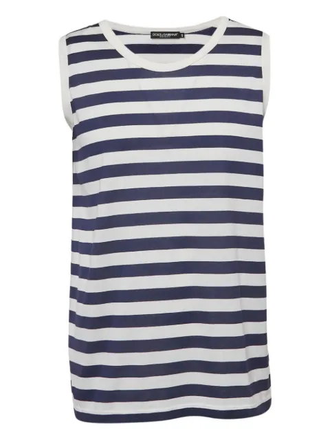 Dolce & Gabbana Pre-Owned striped sleeveless top White 1180585