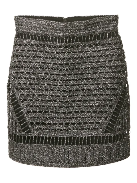 Maje metallic lurex mini skirt Silver 1180579