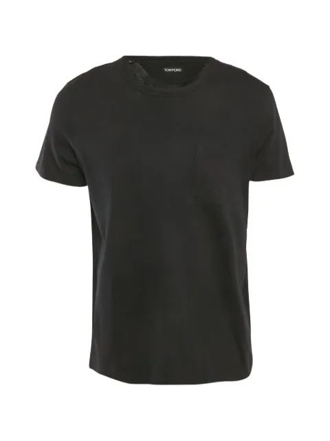 Tom Ford Pre-Owned cotton crew neck pocket t-shirt Black 1180490