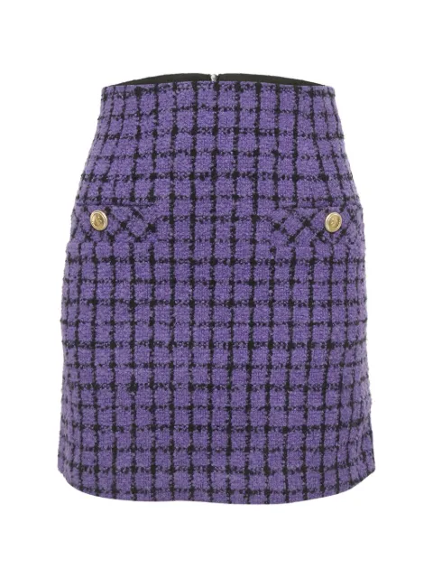 SANDRO checked mini skirt Purple 1181862