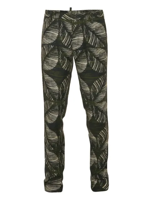 DSQUARED2 tropical-print trousers Green 1181758