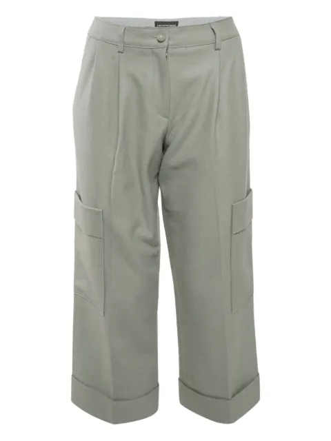 Emporio Armani Pre-Owned felt cargo pants Green 1162345