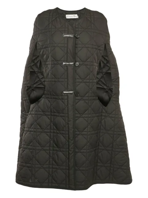 Christian Dior Pre-Owned quilted cape Black 1179308