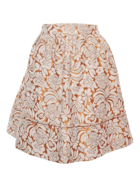 Prada Pre-Owned jacquard mini skirt Brown 1179377
