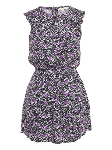 Maje floral-print ruffle mini dress Blue 1175574