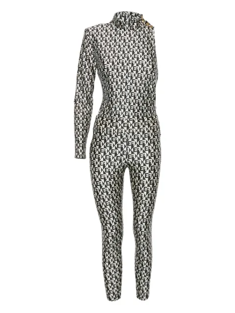 Elisabetta Franchi monogram-print bodysuit and leggings set Black 1161235