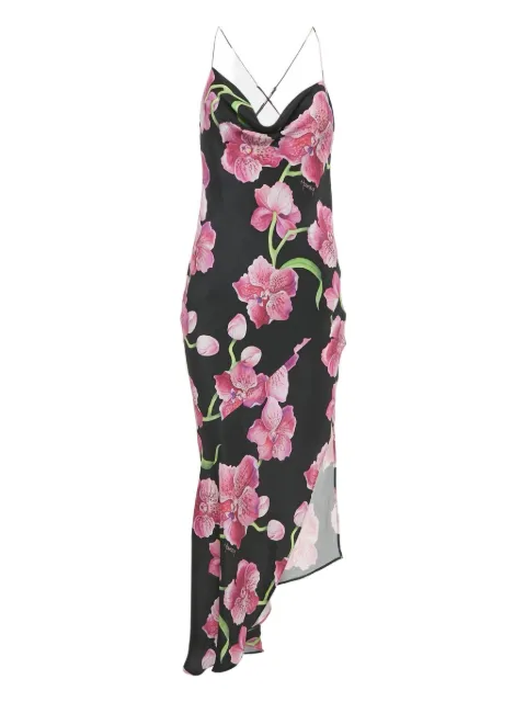 Haney floral-print cowl-neck dress Red 1176086