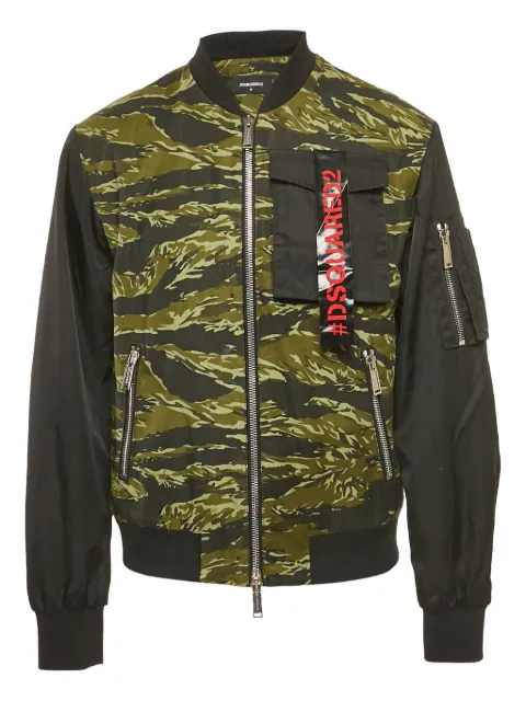 DSQUARED2 camouflage-pattern bomber jacket Green 1174215