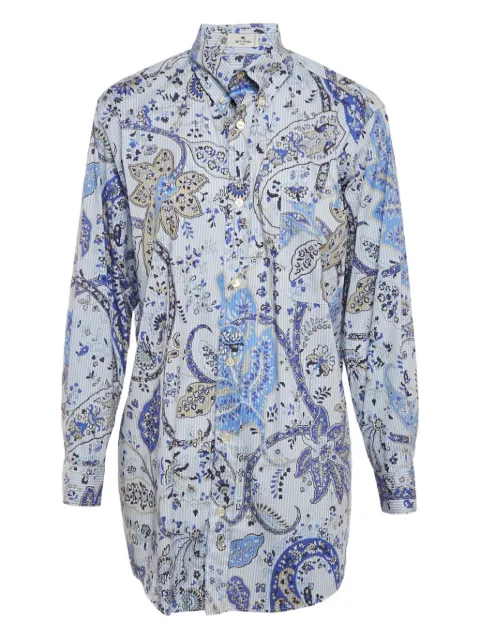 Etro Pre-Owned paisley-print button-down shirt Blue 1172049