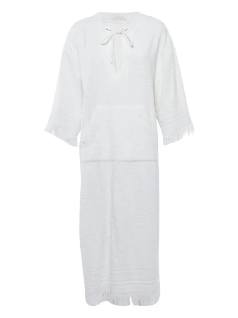 ZIMMERMANN palm-tree fringed maxi dress White 1173626