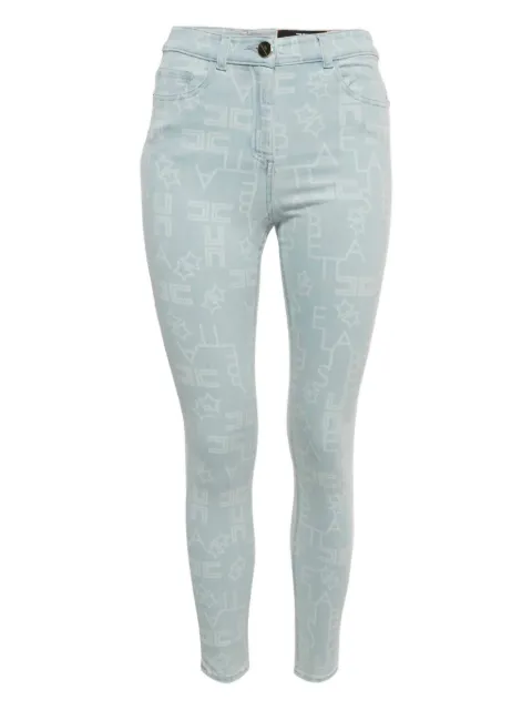 Elisabetta Franchi monogram skinny jeans Blue 1175846