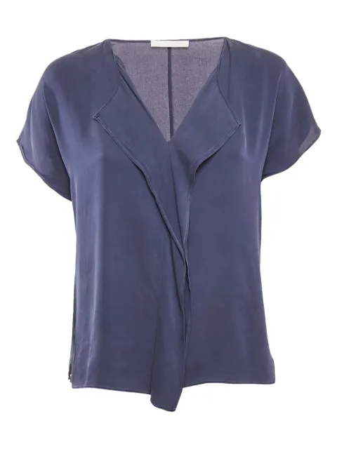 BOSS GREEN HUGO BOSS V-neck draped top Blue 1172921