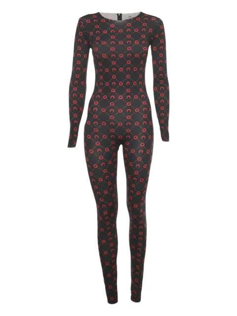 Marine Serre moon-print jumpsuit Black 1178353
