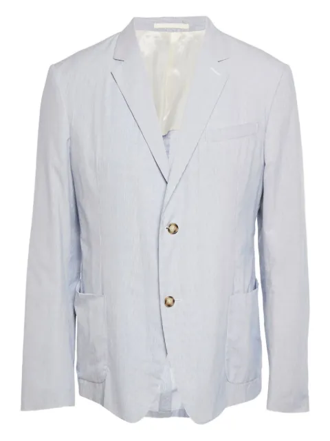 Prada Pre-Owned striped cotton blazer Blue 1181729