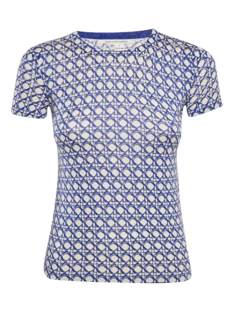 DVF Diane von Furstenberg abstract-print knit top Blue 1180142