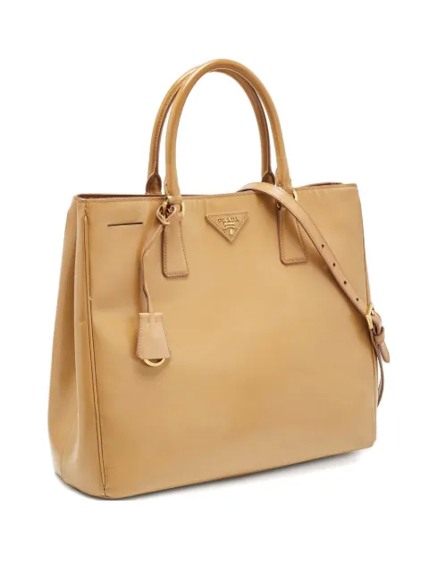 Prada Pre-Owned Gardener patent leather tote bag Brown 1180329