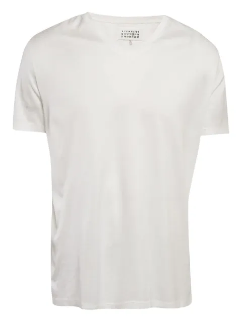 Maison Martin Margiela Pre-Owned V-neck cotton T-shirt White 1180121