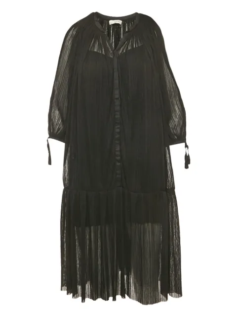 SANDRO plissé drop-waist dress Black 1174639