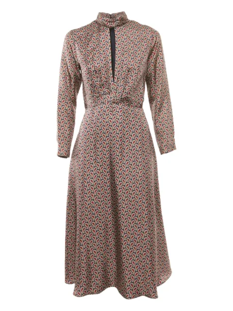 SANDRO paisley-print silk dress Blue 1171788