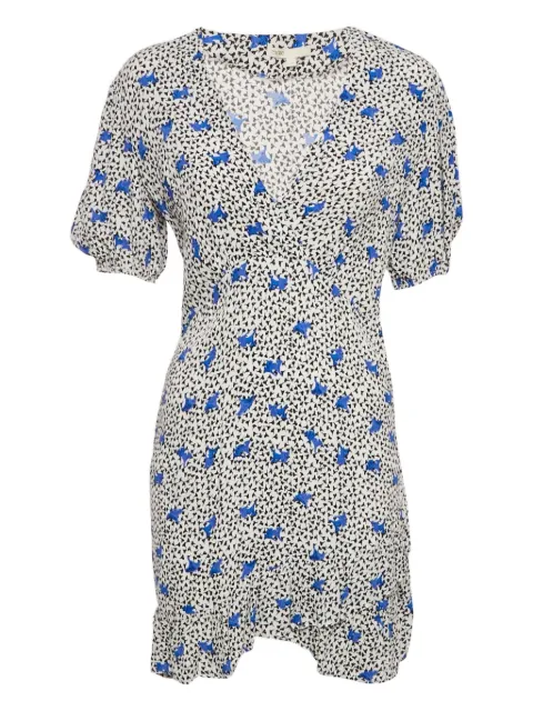 Maje all-over print ruffle mini dress White 1175256