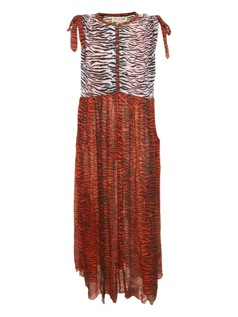 Kenzo Pre-Owned tiger-print sleeveless dress Orange 1171707