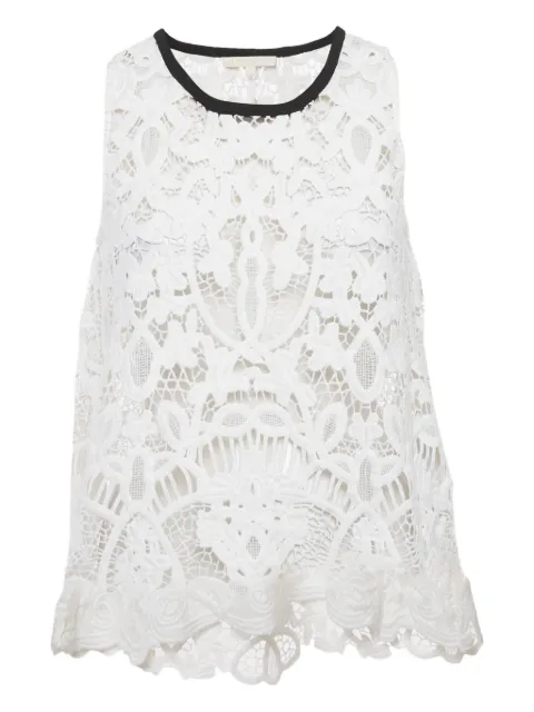 Maje laced sleeveless top White 1172089