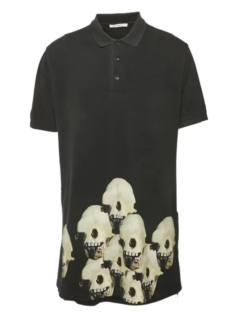 Givenchy Pre-Owned skull-print polo shirt Black 1171795