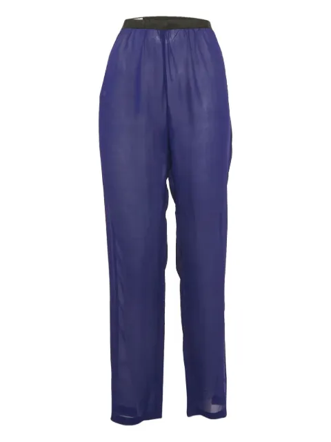Dries Van Noten Pre-Owned silk wide-leg trousers Blue 1169387