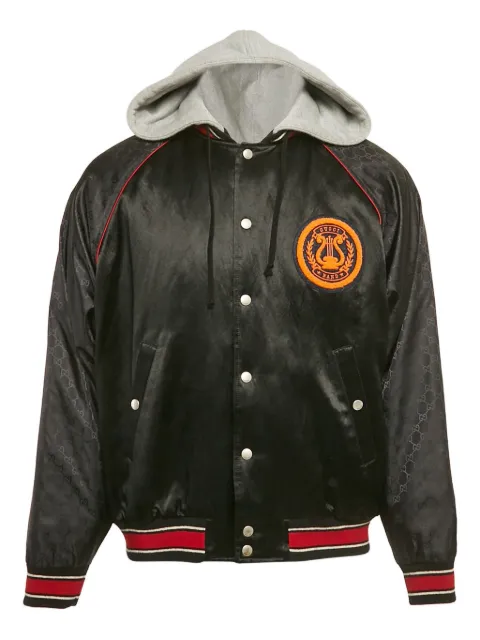Gucci Pre-Owned GG-motif hooded jacket Black 1170129