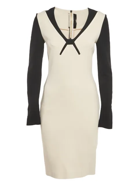 Roland Mouret crepe bow detailed dress Neutrals 1172912