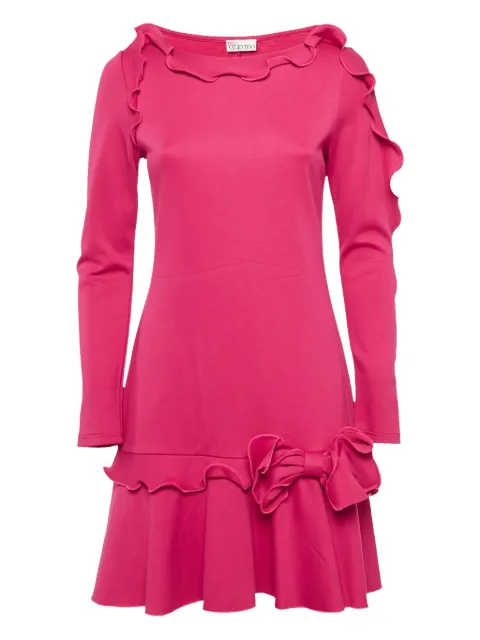Red Valentino Vintage flounce-trim bow dress Pink 1168602